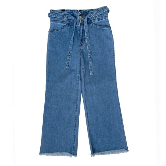 J. Brand Sukey Tie Waist Cropped Flare Jeans - Picture 7 of 7